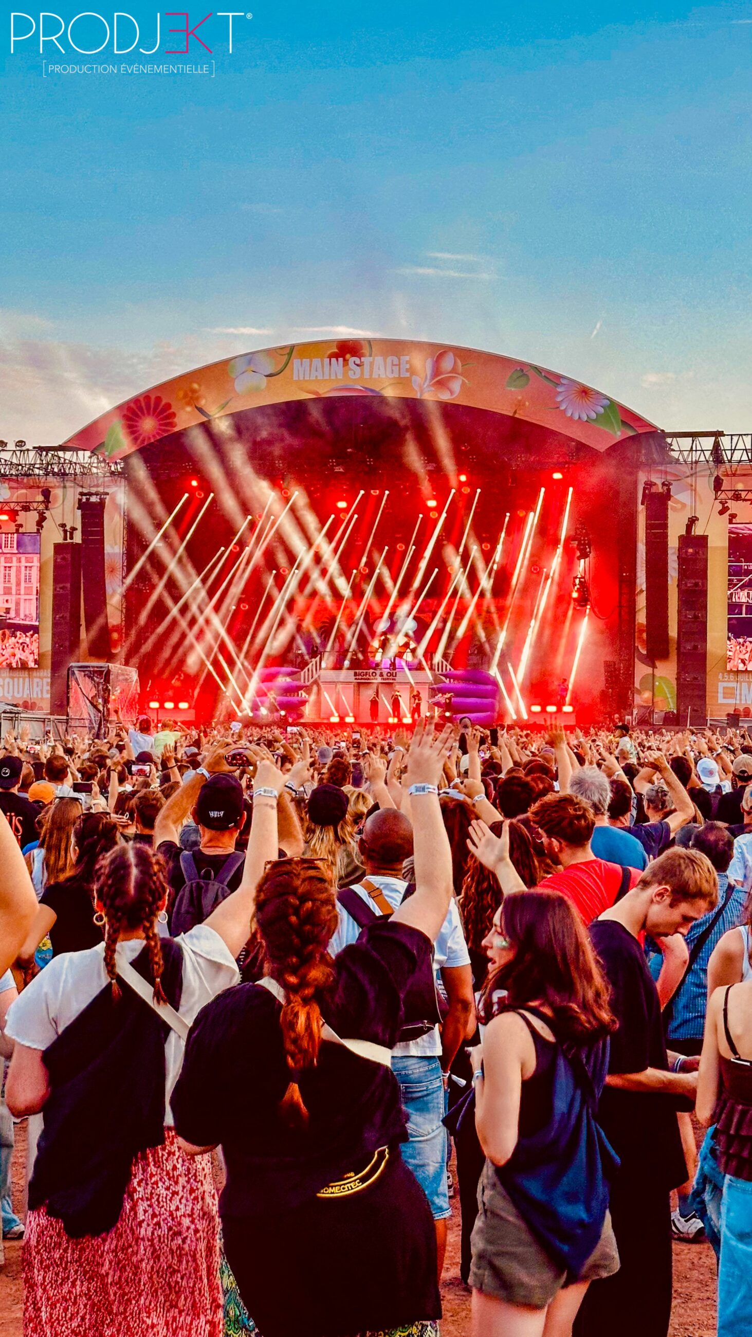 Mise en lumière pendant le Main Square Festival 2025