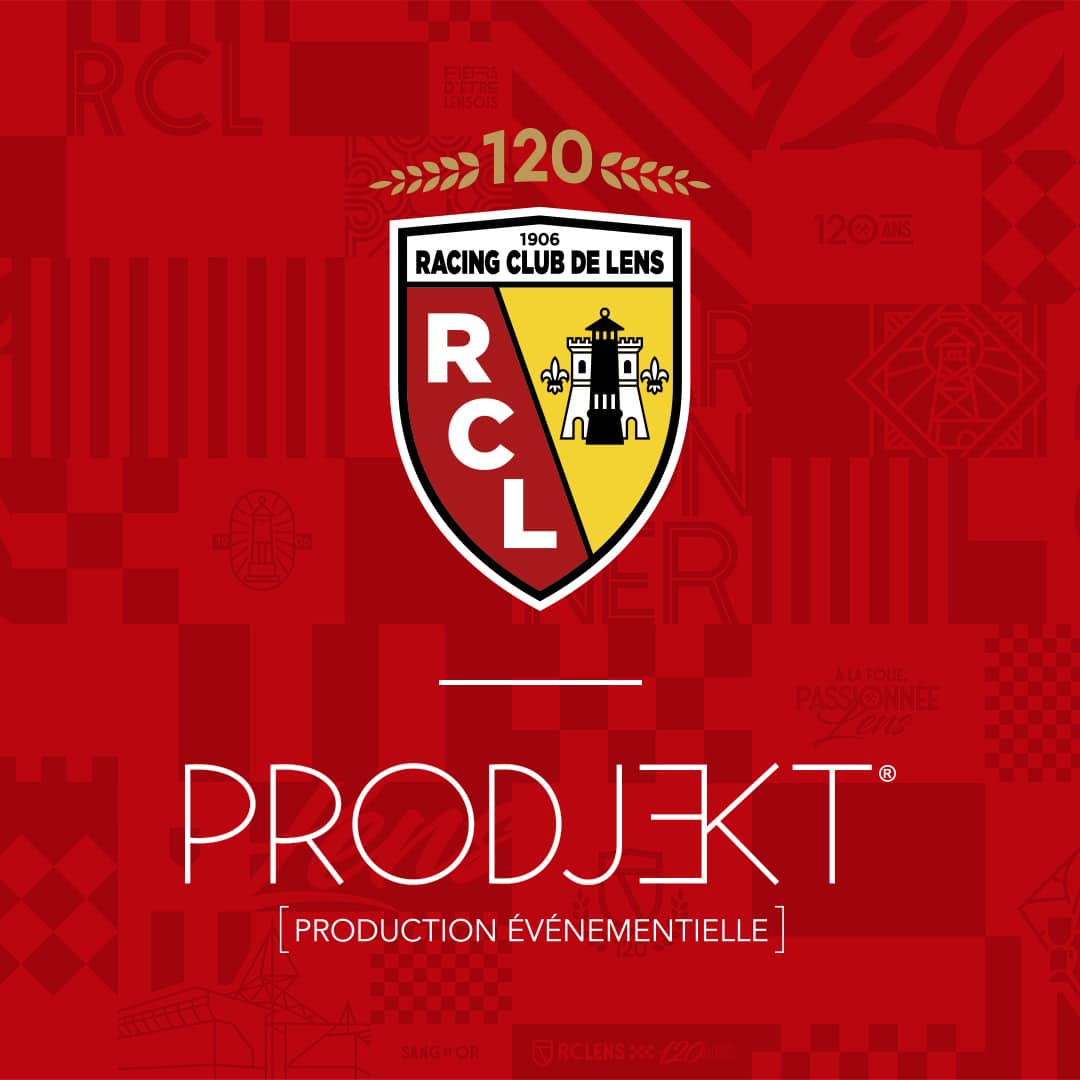 RC Lens × PRODJEKT — Partenaire Officiel jusqu'en 2028 — réalisation technique PRODJEKT