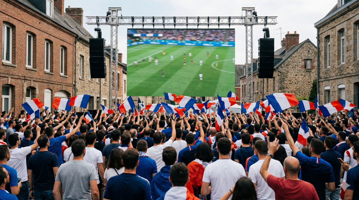 Concept visuel de fan zone sur mesure