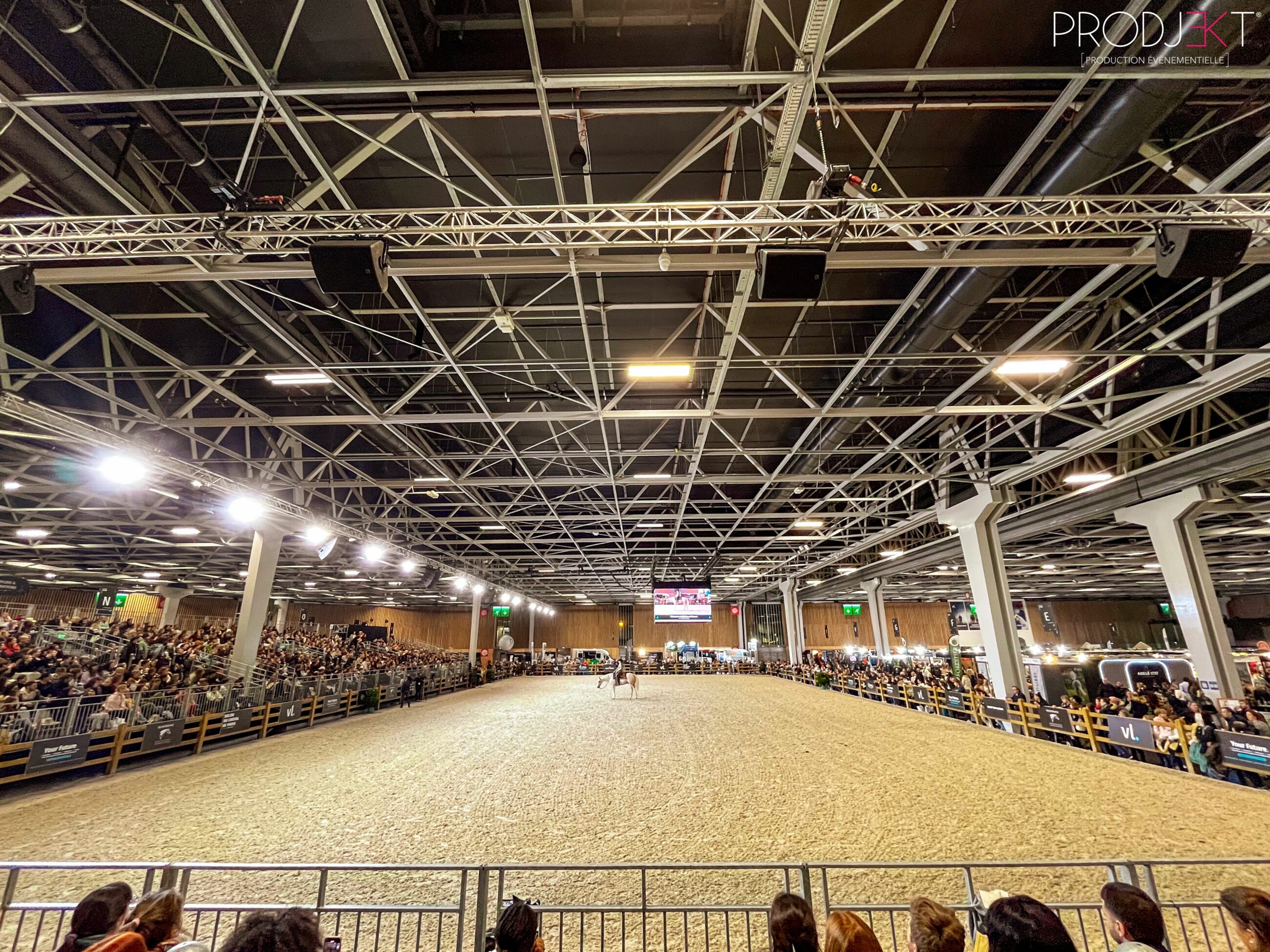 Plateau et éclairage du Salon du Cheval de Paris 2024