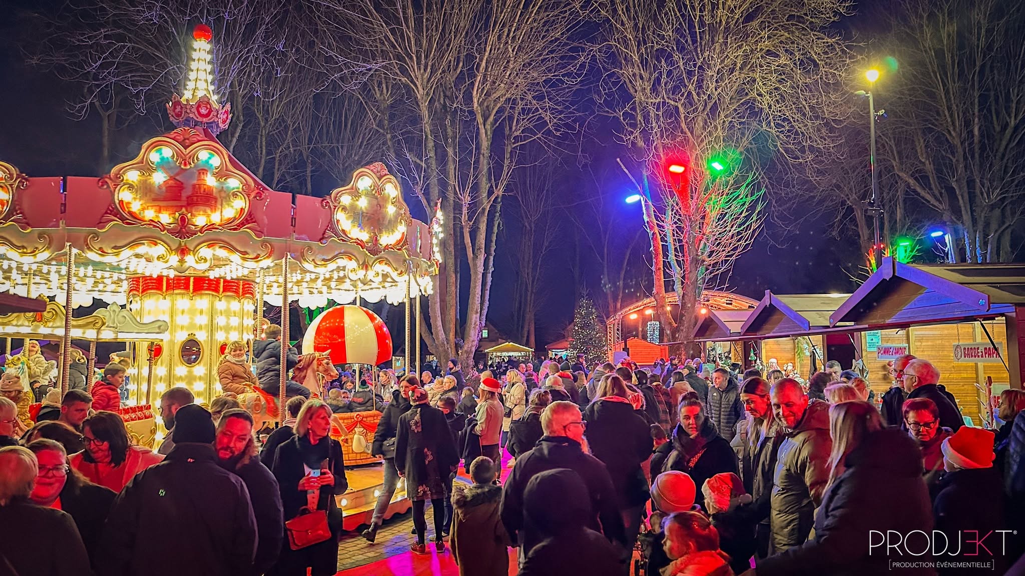 Illuminations et sonorisation du village de noël de Barlin